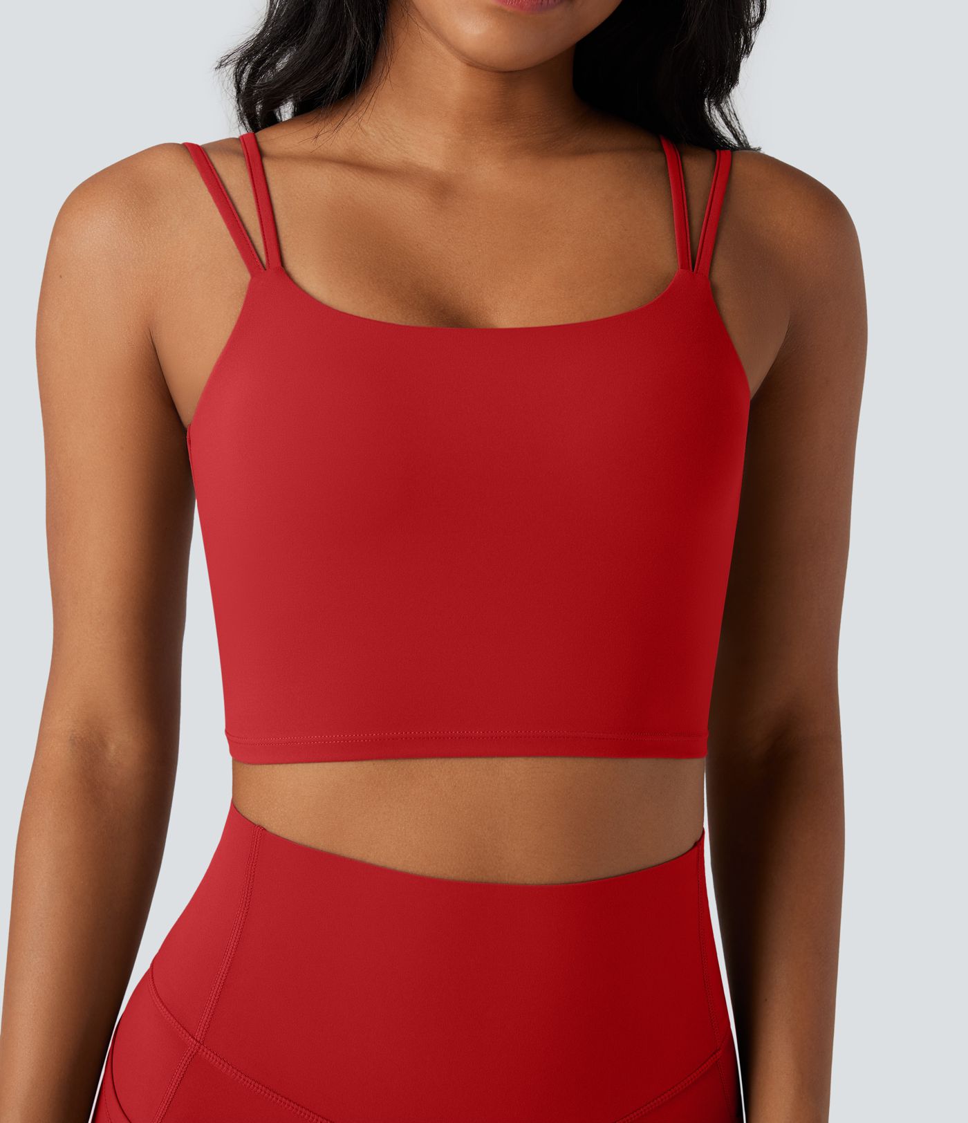 Halara UltraSculpt™ Double Straps Twisted Backless Cropped Yoga Tank Top Halara UltraSculpt™ Double Straps Twisted Backless Cropped Yoga Tank Top