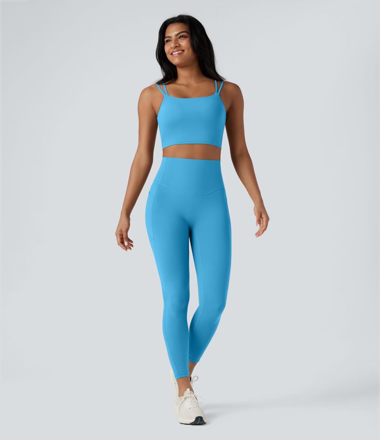 Halara UltraSculpt™ Double Straps Twisted Backless Cropped Yoga Tank Top Halara UltraSculpt™ Double Straps Twisted Backless Cropped Yoga Tank Top