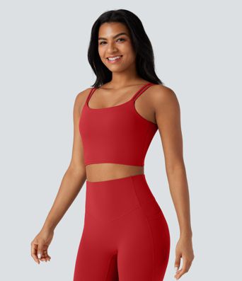 Halara UltraSculpt™ Double Straps Twisted Backless Cropped Yoga Tank Top Halara UltraSculpt™ Double Straps Twisted Backless Cropped Yoga Tank Top