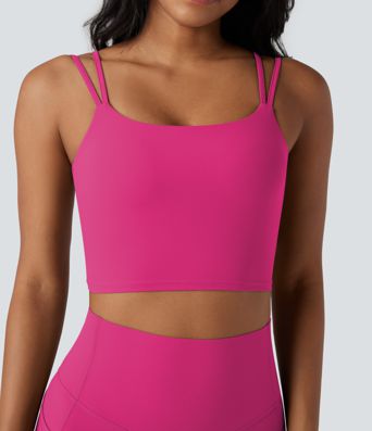 Halara UltraSculpt™ Double Straps Twisted Backless Cropped Yoga Tank Top Halara UltraSculpt™ Double Straps Twisted Backless Cropped Yoga Tank Top