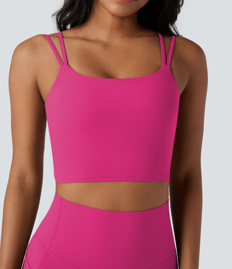 Halara UltraSculpt™ Double Straps Twisted Backless Cropped Yoga Tank Top Halara UltraSculpt™ Double Straps Twisted Backless Cropped Yoga Tank Top