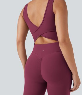 Halara UltraSculpt™ V Neck Tummy Control Butt Lifting Workout Jumpsuit with Pockets Halara UltraSculpt™ V Neck Tummy Control Butt Lifting Workout Jumpsuit with Pockets
