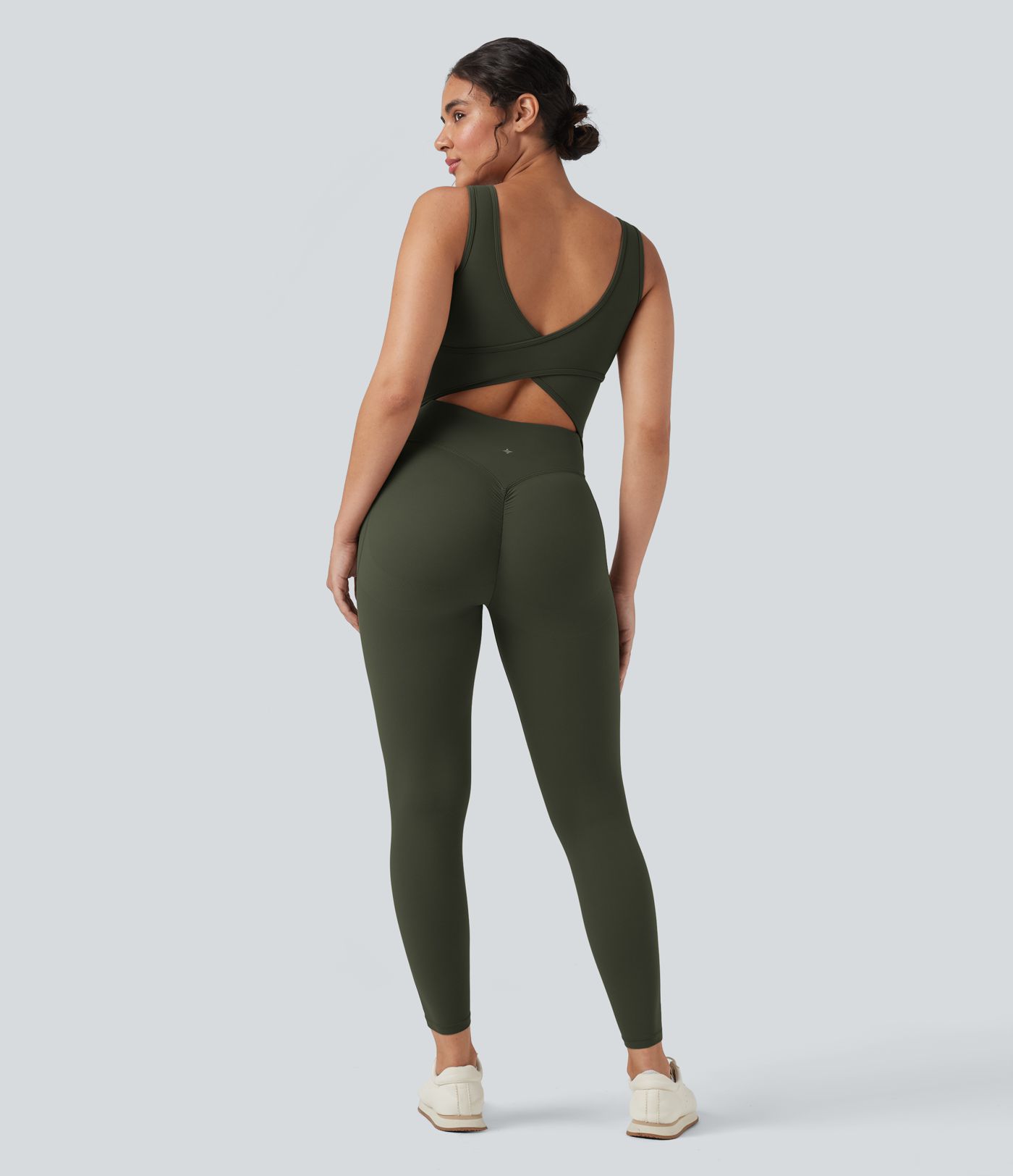 Halara UltraSculpt™ V Neck Tummy Control Butt Lifting Workout Jumpsuit with Pockets Halara UltraSculpt™ V Neck Tummy Control Butt Lifting Workout Jumpsuit with Pockets