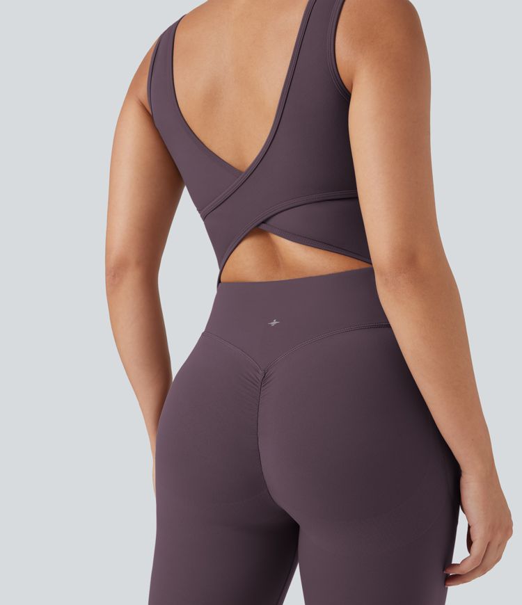 Halara UltraSculpt™ V Neck Tummy Control Butt Lifting Workout Jumpsuit with Pockets Halara UltraSculpt™ V Neck Tummy Control Butt Lifting Workout Jumpsuit with Pockets
