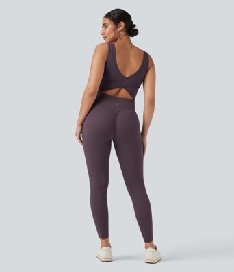 Halara UltraSculpt™ V Neck Tummy Control Butt Lifting Workout Jumpsuit with Pockets Halara UltraSculpt™ V Neck Tummy Control Butt Lifting Workout Jumpsuit with Pockets