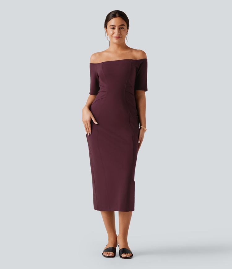 short sleeve bodycon dress midi Dressmine Black Summer Dresses for Women 2026 Trendy Casual Bodycon Midi  Dress Sexy Slim Fit Cocktail Party Short Sleeve Dresses at Amazon Women's  Clothing store