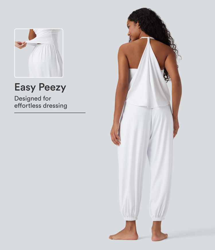 SoftlyZero™ Salopette de Yoga Aérienne sans Manches à Toucher Frais avec Poches-Facile à Porter-Protection UV UPF50+ SoftlyZero™ Salopette de Yoga Aérienne sans Manches à Toucher Frais avec Poches-Facile à Porter-Protection UV UPF50+