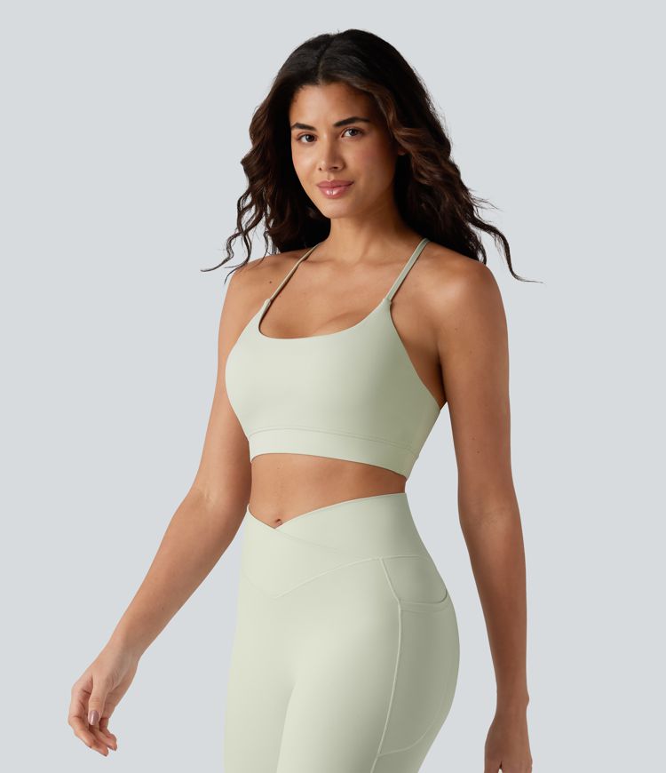Low Support U Neck Built-in Bra Yoga Sports Bra