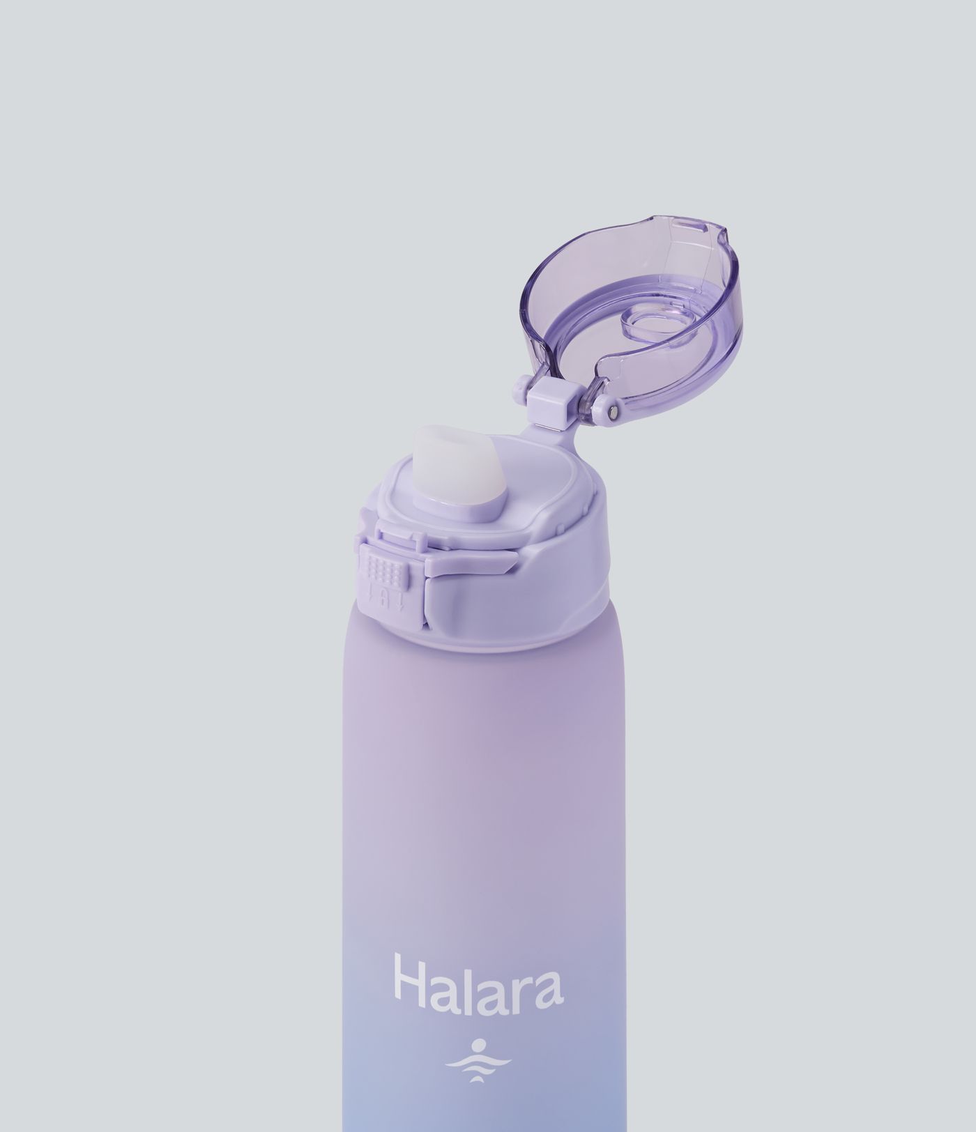 Lockable Pull Tab Transparent Gradient Water Bottle