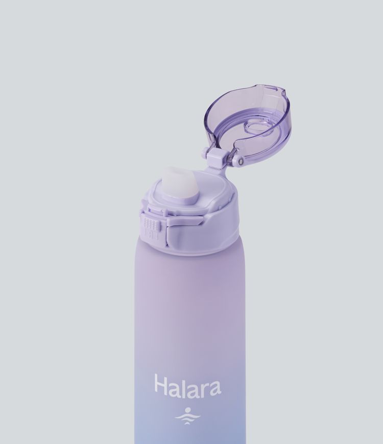 Lockable Pull Tab Transparent Gradient Water Bottle