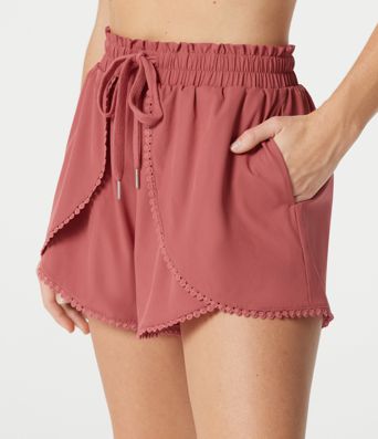 Breezeful™ High Waisted Drawstring 2-in-1 Quick Dry Workout Shorts 3'' with Pockets