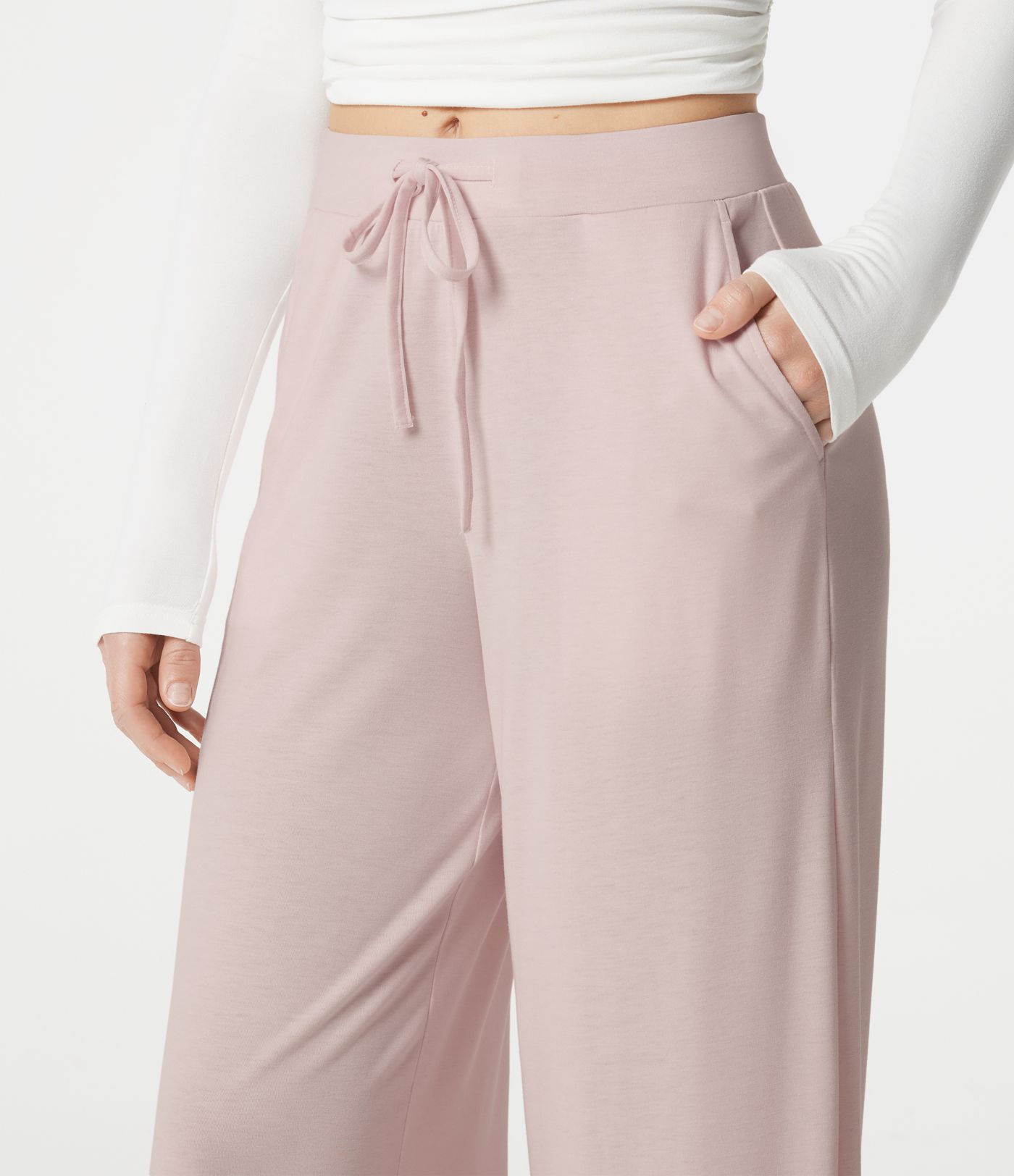 Mid Rise Drawstring Lounging Baggy Pants with Pockets
