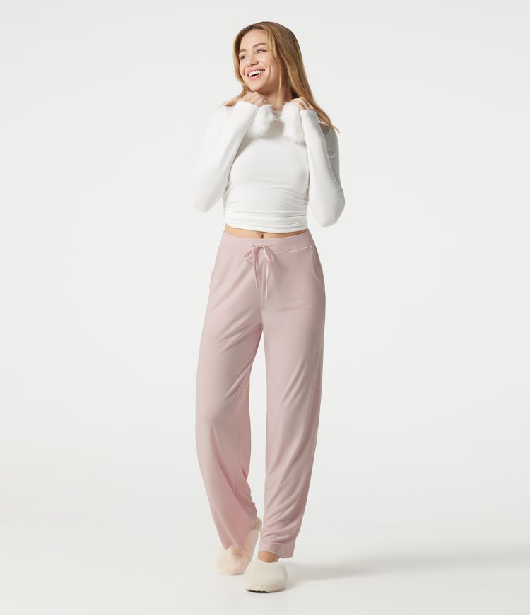 Mid Rise Drawstring Lounging Baggy Pants with Pockets
