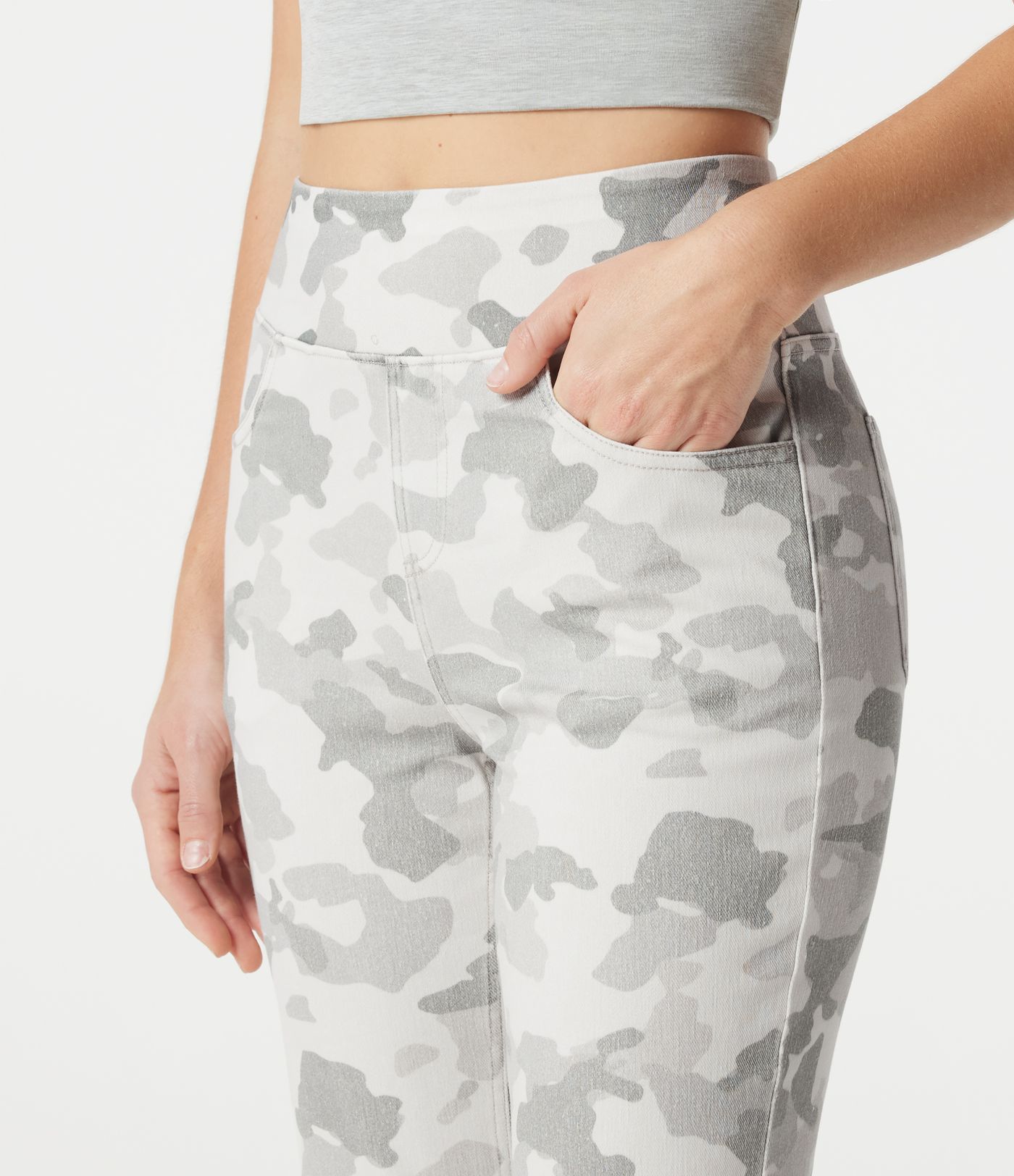 Halara Flex™ High Waisted Camo Bootcut Casual Jeans with Pockets
