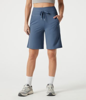 SoftlyZero™ Plush High Waisted Drawstring Workout Shorts with Pockets