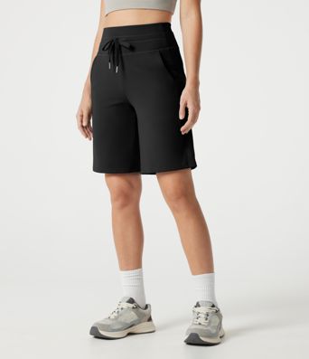 SoftlyZero™ Plush High Waisted Drawstring Workout Shorts with Pockets SoftlyZero™ Plush High Waisted Drawstring Workout Shorts with Pockets