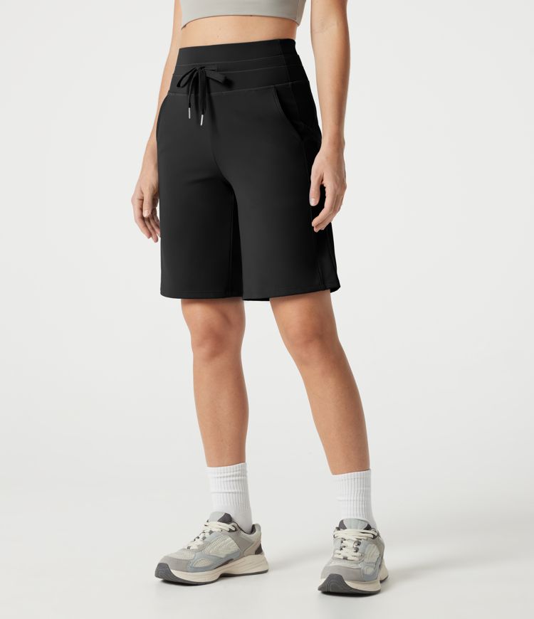 SoftlyZero™ Plush High Waisted Drawstring Workout Shorts with Pockets SoftlyZero™ Plush High Waisted Drawstring Workout Shorts with Pockets