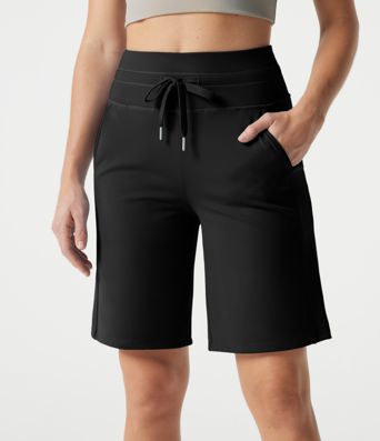 SoftlyZero™ Plush High Waisted Drawstring Workout Shorts with Pockets SoftlyZero™ Plush High Waisted Drawstring Workout Shorts with Pockets