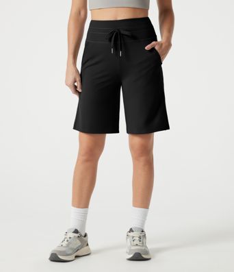 SoftlyZero™ Plush High Waisted Drawstring Workout Shorts with Pockets SoftlyZero™ Plush High Waisted Drawstring Workout Shorts with Pockets