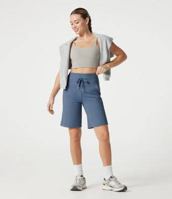 SoftlyZero™ Plush High Waisted Drawstring Workout Shorts with Pockets