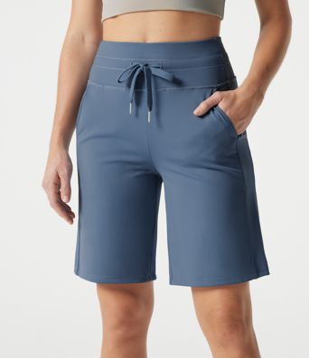 SoftlyZero™ Plush High Waisted Drawstring Workout Shorts with Pockets