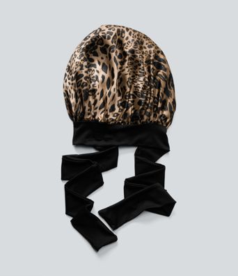 Leopard Print Satin Nightcap