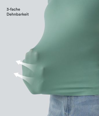 Lässiges T-Shirt mit Rundhalsausschnitt, kurzen Ärmeln und integriertem BH - B-E Cups