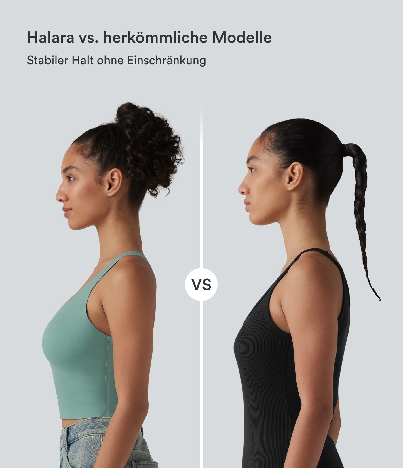 Lässiges, kurzes Tanktop mit U-Ausschnitt und integriertem BH - B-E Cups
