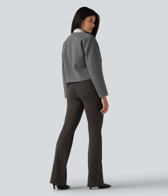 Round Neck Button Fly Work Jacket with Pockets