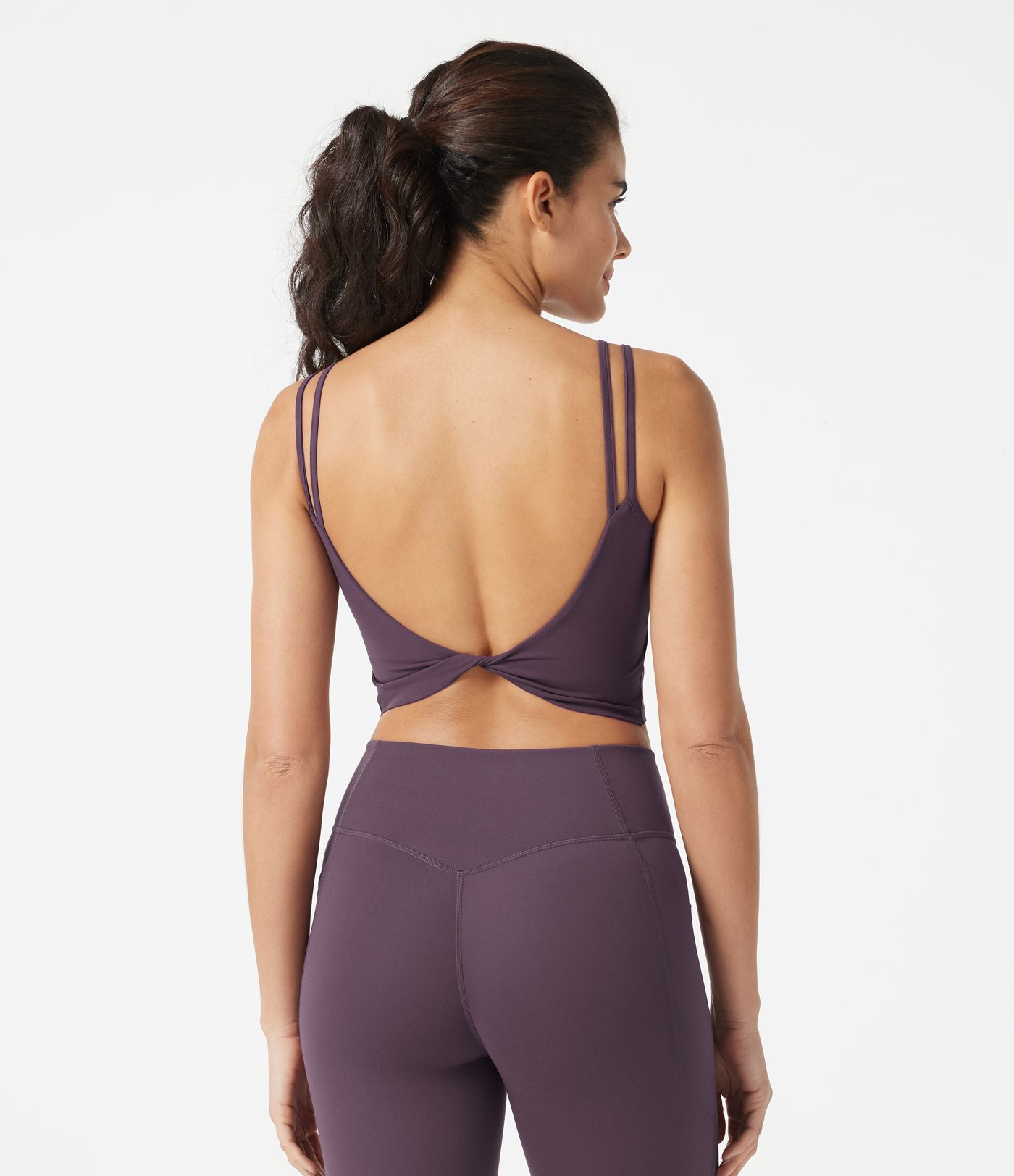 Halara UltraSculpt™ Yoga-Tanktop mit doppelten Trägern und gedrehtem Rücken