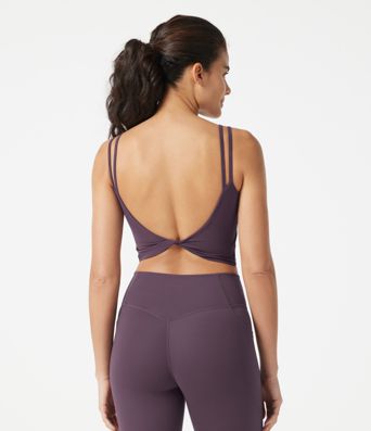 Halara UltraSculpt™ Yoga-Tanktop mit doppelten Trägern und gedrehtem Rücken