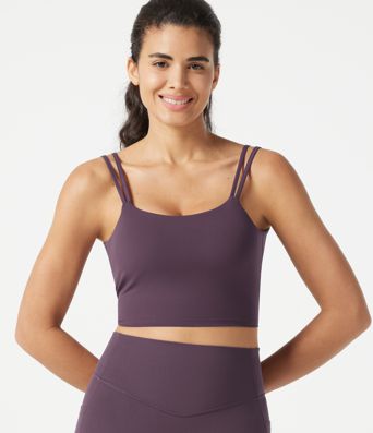 Débardeur yoga court Halara UltraSculpt™ double bretelles torsadé dos nu