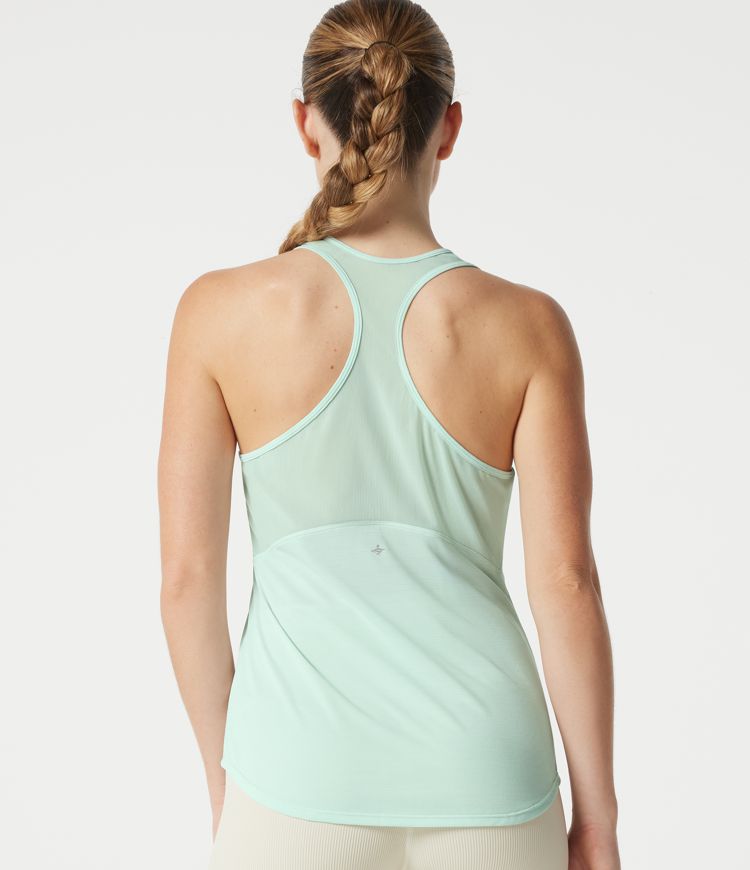 Racerback Breathable Mesh Curved Hem Quick Dry Yoga Tank Top Racerback Breathable Mesh Curved Hem Quick Dry Yoga Tank Top