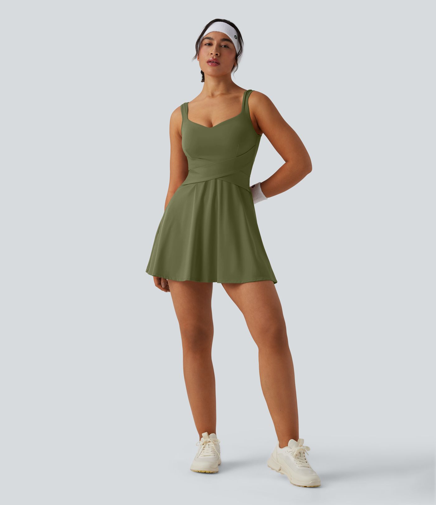 SoftlyZero™ Airy 2-in-1 Cool Touch Mini Tennis Active Dress with Pocket-Easy Peezy Edition-UPF50+