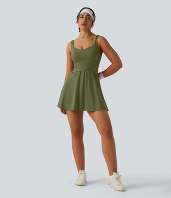 SoftlyZero™ Airy 2-in-1 Cool Touch Mini Tennis Active Dress with Pocket-Easy Peezy Edition-UPF50+