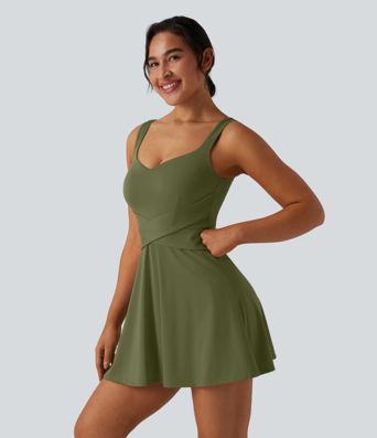 SoftlyZero™ Airy 2-in-1 Cool Touch Mini Tennis Active Dress with Pocket-Easy Peezy Edition-UPF50+