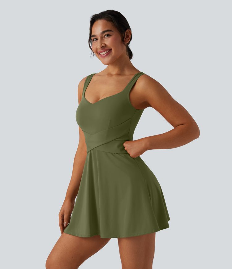 SoftlyZero™ Airy 2-in-1 Cool Touch Mini Tennis Active Dress with Pocket-Easy Peezy Edition-UPF50+