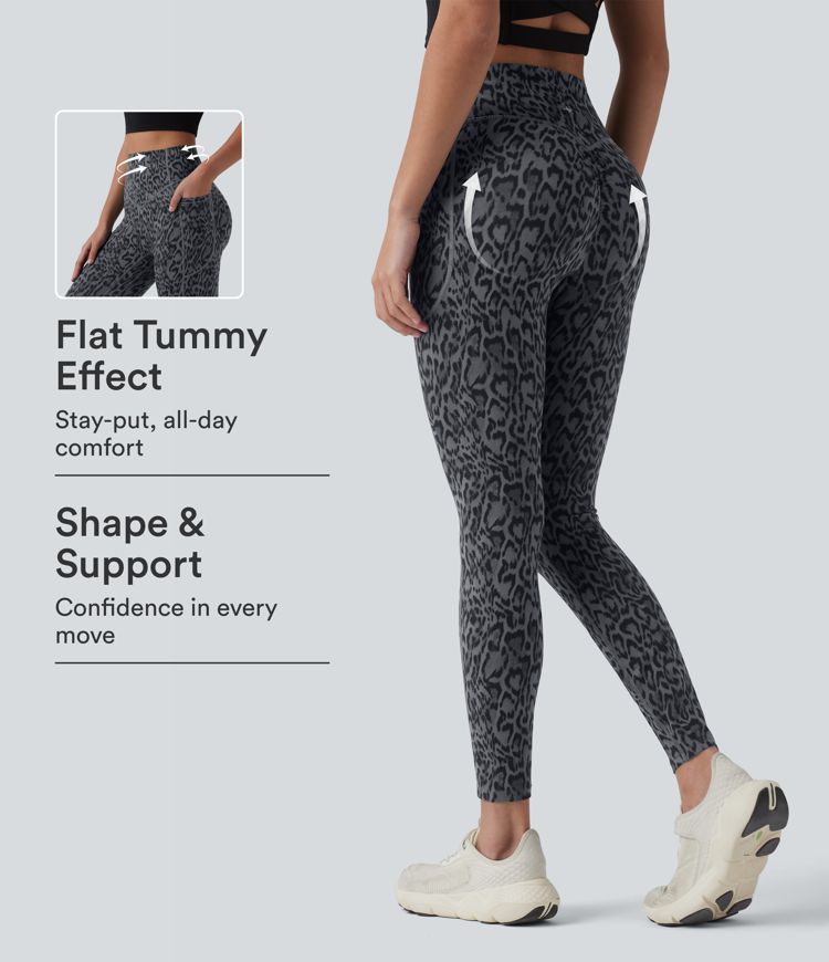 Halara UltraSculpt™ Leopard Print High Waisted Scrunch Butt Lifting Tummy Control Training Leggings with Pockets Halara UltraSculpt™ Leopard Print High Waisted Scrunch Butt Lifting Tummy Control Training Leggings with Pockets