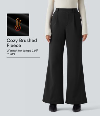 SoftlyZero™ Plüsch-Thermohose, hoch tailliert im Work-Flare-Schnitt, mit Taschen SoftlyZero™ Plüsch-Thermohose, hoch tailliert im Work-Flare-Schnitt, mit Taschen