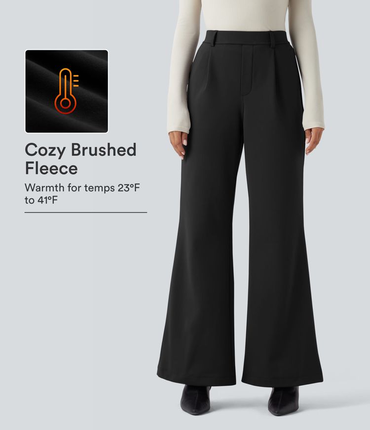 SoftlyZero™ Plüsch-Thermohose, hoch tailliert im Work-Flare-Schnitt, mit Taschen SoftlyZero™ Plüsch-Thermohose, hoch tailliert im Work-Flare-Schnitt, mit Taschen