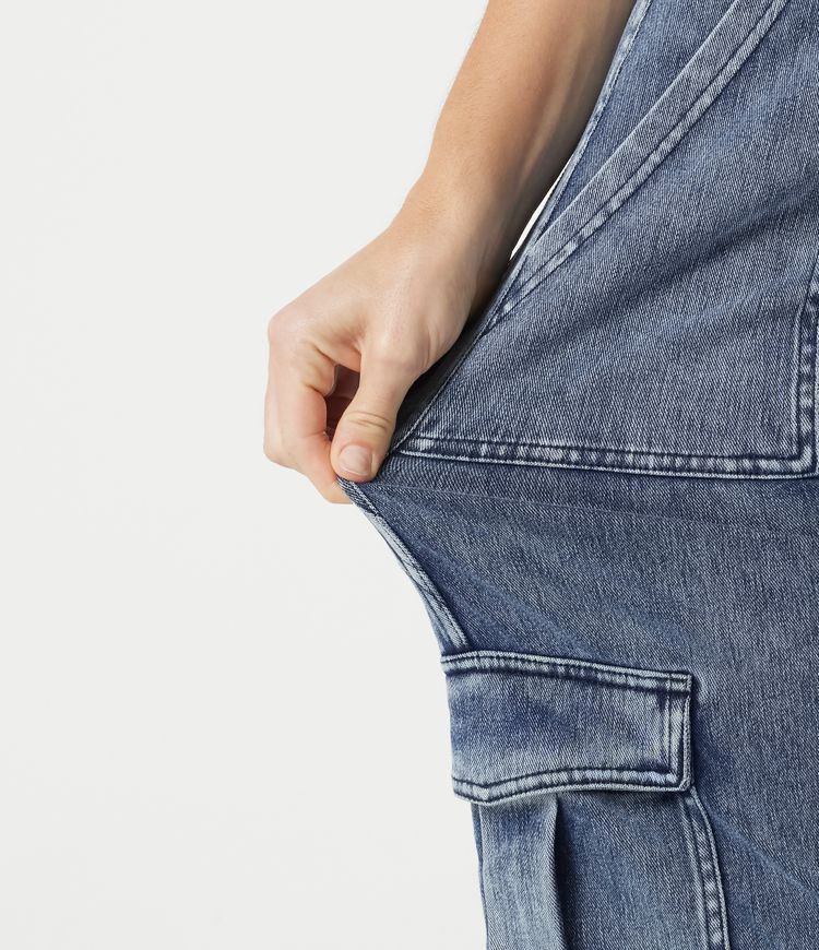 Halara Flex™ Denim Mid Rise Casual Cargo Joggers with Pockets Halara Flex™ Denim Mid Rise Casual Cargo Joggers with Pockets