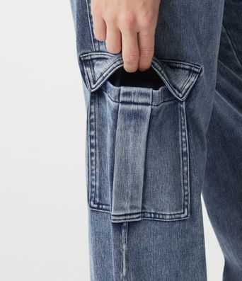 Halara Flex™ Denim Mid Rise Casual Cargo Joggers with Pockets Halara Flex™ Denim Mid Rise Casual Cargo Joggers with Pockets