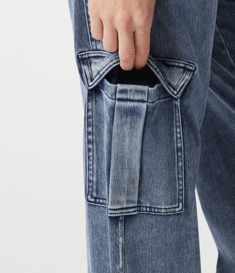 Halara Flex™ Denim Mid Rise Casual Cargo Joggers with Pockets Halara Flex™ Denim Mid Rise Casual Cargo Joggers with Pockets