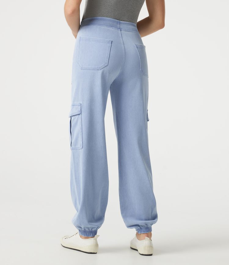 Halara Flex™ Denim Mid Rise Casual Cargo Joggers with Pockets