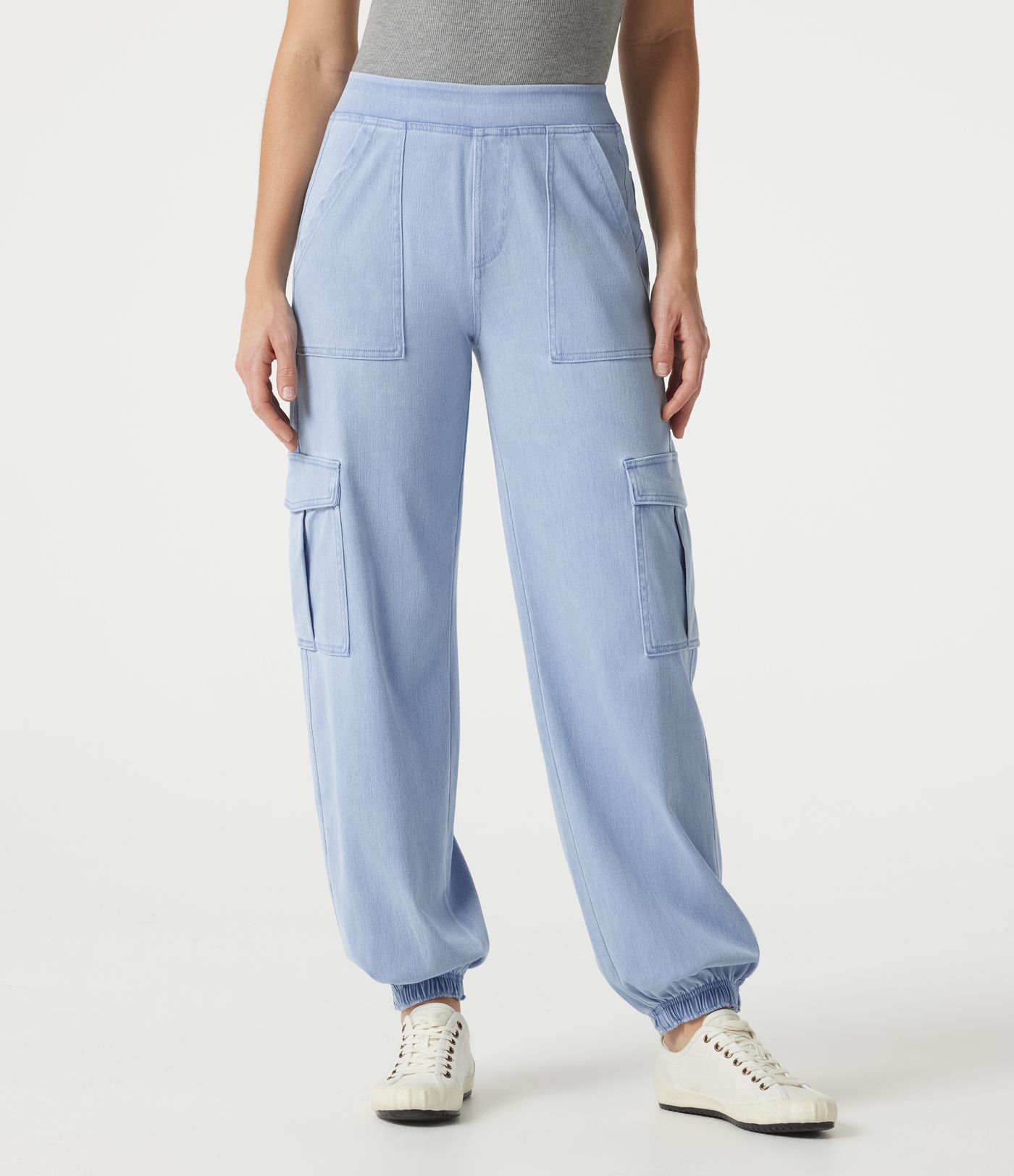 Halara Flex™ Denim Mid Rise Casual Cargo Joggers with Pockets