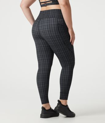 Plus Size Halara UltraSculpt™ Check Plaid Print High Waisted Drawstring Yoga Leggings with Pockets Plus Size Halara UltraSculpt™ Check Plaid Print High Waisted Drawstring Yoga Leggings with Pockets
