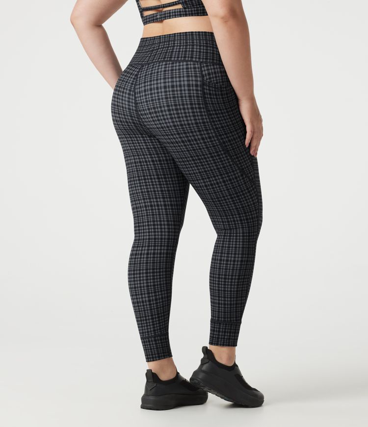 Plus Size Halara UltraSculpt™ Check Plaid Print High Waisted Drawstring Yoga Leggings with Pockets Plus Size Halara UltraSculpt™ Check Plaid Print High Waisted Drawstring Yoga Leggings with Pockets