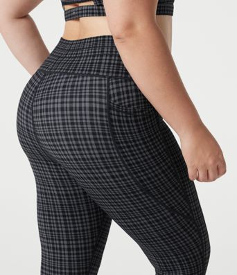 Plus Size Halara UltraSculpt™ Check Plaid Print High Waisted Drawstring Yoga Leggings with Pockets Plus Size Halara UltraSculpt™ Check Plaid Print High Waisted Drawstring Yoga Leggings with Pockets