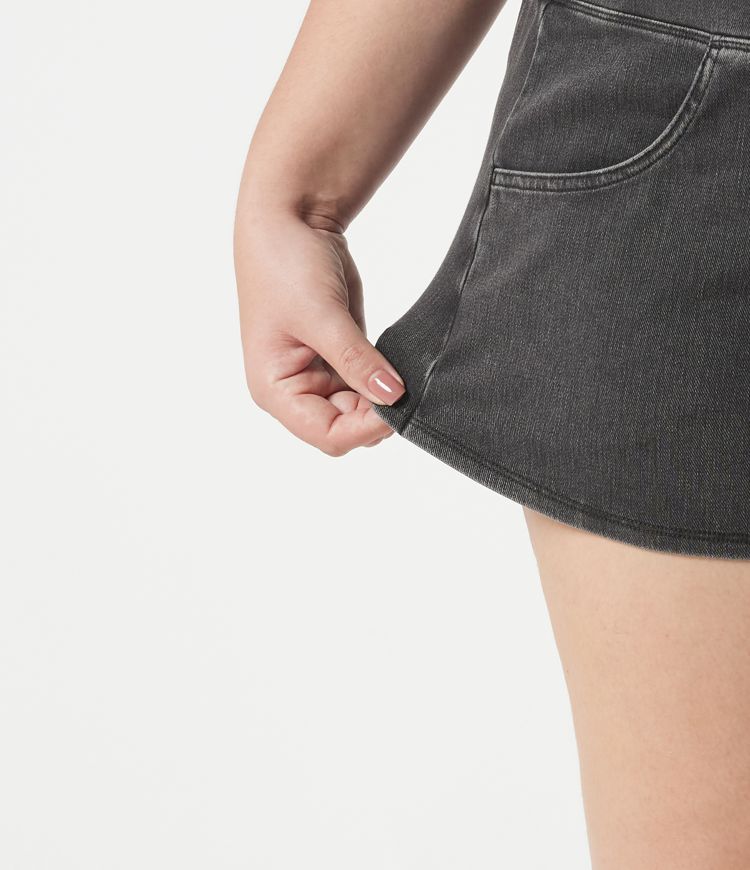 Halara Flex™ - Lässige Shorts aus Denim mit hohem Bund, Seitentaschen, Bauchkontrolle und abgerundetem Saum - Plus-Size, skinny fit