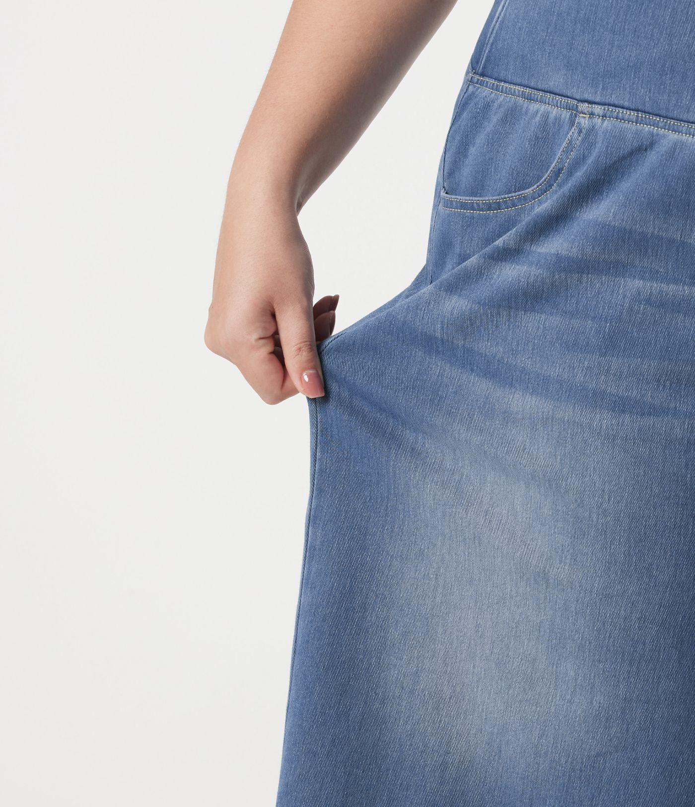 Halara Flex™ - Lässige Baggy-Shorts aus Denim mit hohem Crossover-Bund, mehreren Taschen und Bauchkontrolle - Plus-Size